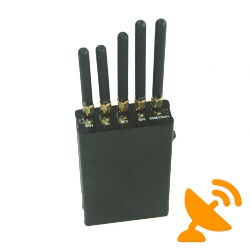 5 Antenna Hand held GSM,CDMA,DCS,3G,GPS,Wifi Cell Phone Jammer - Click Image to Close