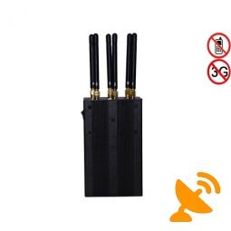 6 Antennas Multifunction Handheld GPS + Cell Phone + Wi-fi Jammer