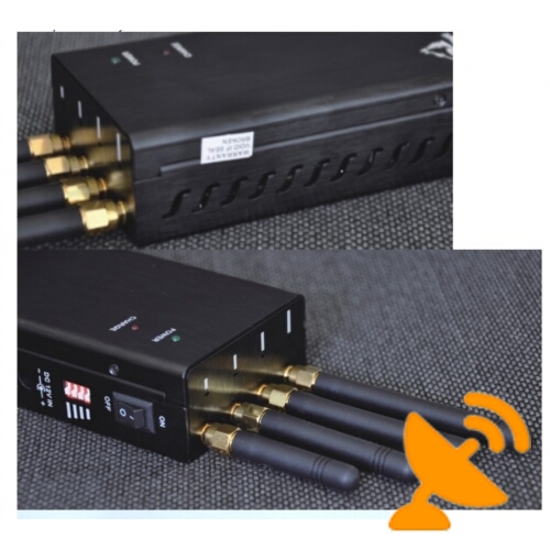 Handheld Cell Phone + Wifi Jammer with Cooling Fan - 15 Meters - Click Image to Close