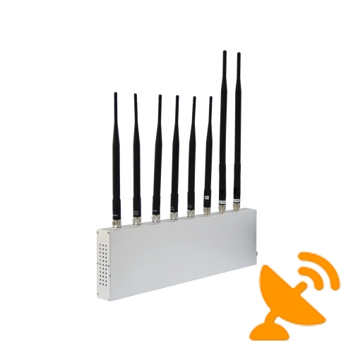 8 Antenna 12W Wifi + GPS + Cell Phone + VHF UHF Signal Scrambler - Click Image to Close