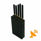 5 Antenna Hand held GSM,CDMA,DCS,3G,GPS,Wifi Cell Phone Jammer