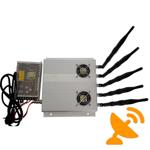 25W High Power Cell Phone & Wifi Jammer 60 M - Click Image to Close