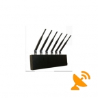 6 Antennas Desktop Cell Phone + GPS + Wifi Jammer 10W