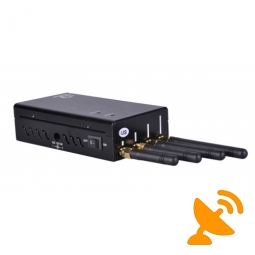 Portable 3G GSM900 GSM1800 Cell Phone + Wifi Jammer with Cooling Fan