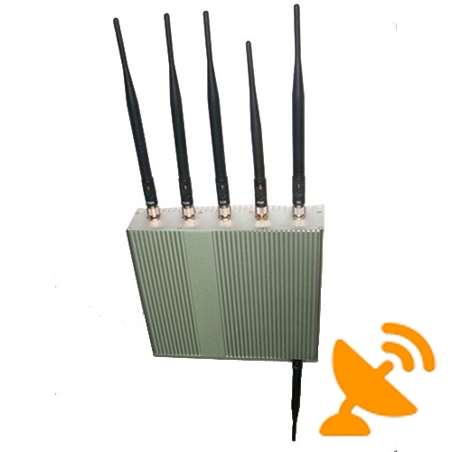 15W 6 Antenna Wifi + GPS + Cellular Phone Scrambler Disruptor - Click Image to Close