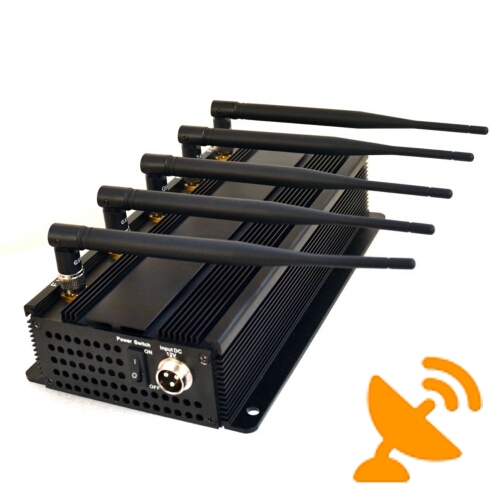 High Power Cell Phone + Wifi Jammer 11W Wall Mounted - Click Image to Close