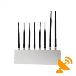 High Power 8 Antenna Powerful WiFi GPS VHF UHF 3G Mobile Phone Jammer