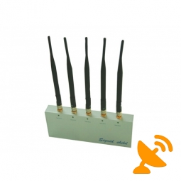 5W 5 Antenna Remote Control Cell Phone Jammer