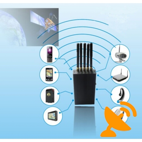 5 Antenna Hand held GPS + Wifi + Cell Phone Signal Jammer - Click Image to Close