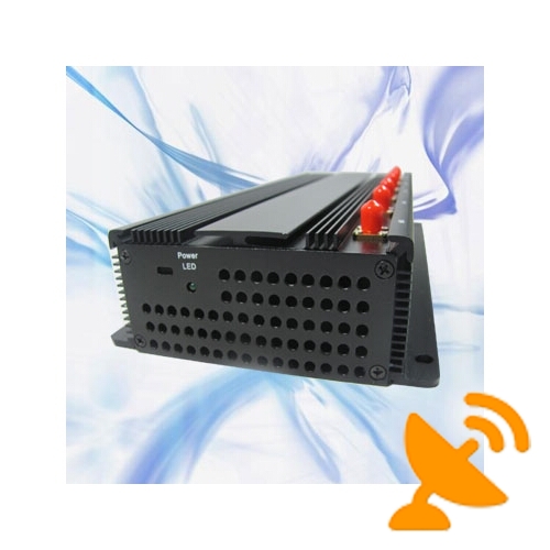 High Power Desktop GPS + Lojack + Cell Phone + UHF Signal Jammer - Click Image to Close