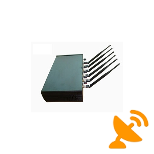 6 Antenna Adjustable Cellular Phone + GPS + Wifi Jammer 10W - Click Image to Close