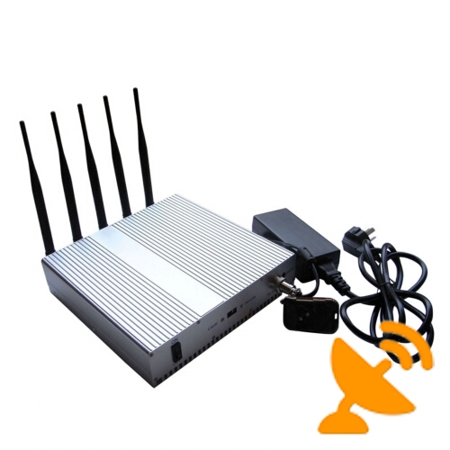Desktop Cellphone Blocker + GPS Jammer with Remote Control - Click Image to Close