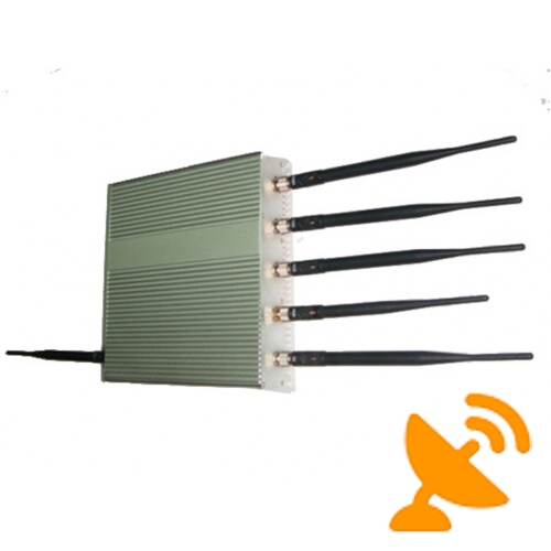 15W 6 Antenna Wifi + GPS + Cellular Phone Scrambler Disruptor - Click Image to Close