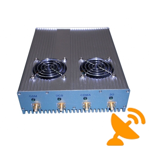 25W CDMA PCS DCS 3G GSM High Power Cellular Phone Jammer with Cooling Fan - Click Image to Close