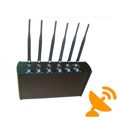 10W High Power Adjustable Cellular Phone Jammer + Wifi GPS Signal Jammer 6 Antenna - Click Image to Close
