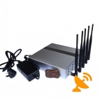 Cell Phone + GPS Signal Jammer Blocker with Remote Control