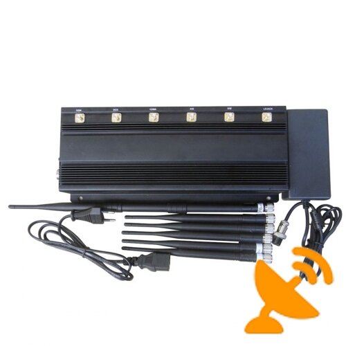 High Power 315MHZ 433MHZ RF + Mobile Phone Jammer Blocker - Click Image to Close
