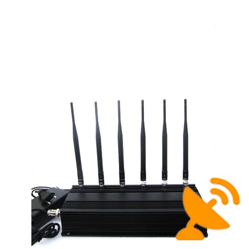 6 Antenna Cellular Phone & RF 315MHz/433MHz & Wifi Signal Jammer - Click Image to Close