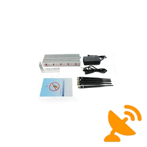 8W Desktop Cell Phone + UHF Audio Jammer - Click Image to Close