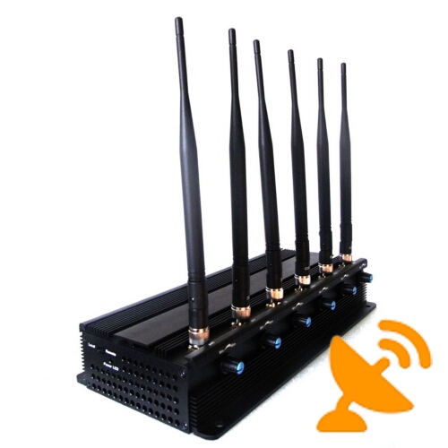 Adjustable 15W High Power Mobile Phone WiFi UHF Signal Jammer - Click Image to Close