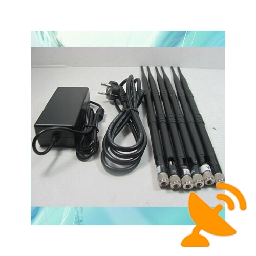 6 Antenna 15W VHF UHF + Cellular Phone Jammer 40 Meters - Click Image to Close