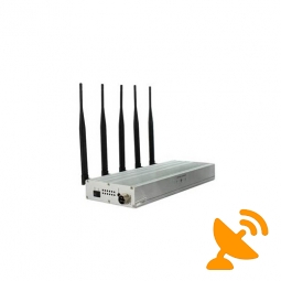 8W Desktop 3G CDMA GSM Cell Phone + UHF Audio 450-470 MHz Jammer