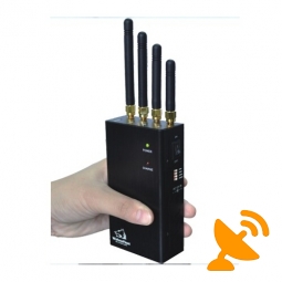 Handheld Cell Phone + Wifi Jammer with Cooling Fan - 15 Meters