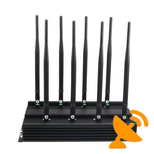 Ultimate 8-Band Mobile Phone, WiFi Bluetooth, UHF, VHF, GPS, LoJack Signal Jammer Terminator - Click Image to Close