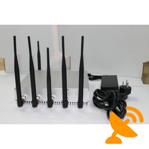 6 Antennas GPS + Wifi + Cell Phone Jammer - Click Image to Close