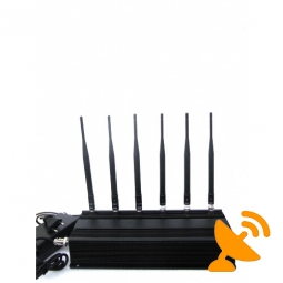 6 Antenna Cell phone,WiFi and RF Jammer (315MHz / 433MHz)