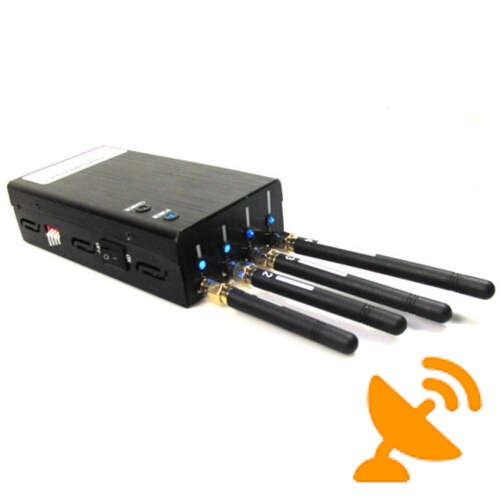 5 Band Handheld Wifi + Cell Phone Jammer 10 Meters - Click Image to Close