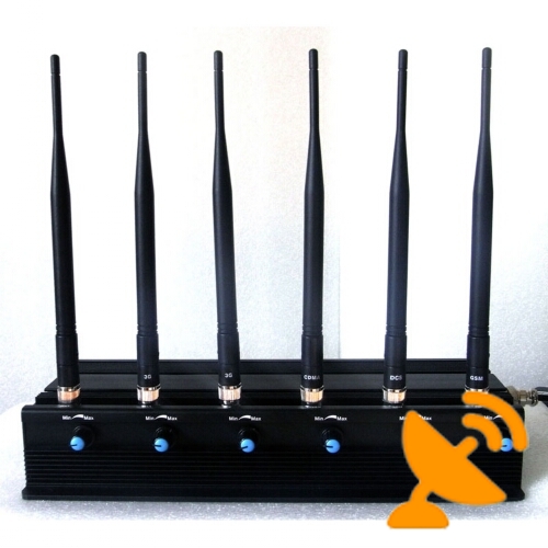 Adjustable 15W High Power Mobile Phone WiFi UHF Signal Jammer - Click Image to Close