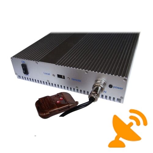 5 Band Cell Phone Jammer with Remote Control 12W 40 Meters Depending - Click Image to Close