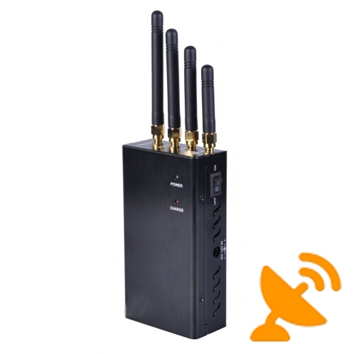 Portable 3G GSM900 GSM1800 Cell Phone + Wifi Jammer with Cooling Fan - Click Image to Close