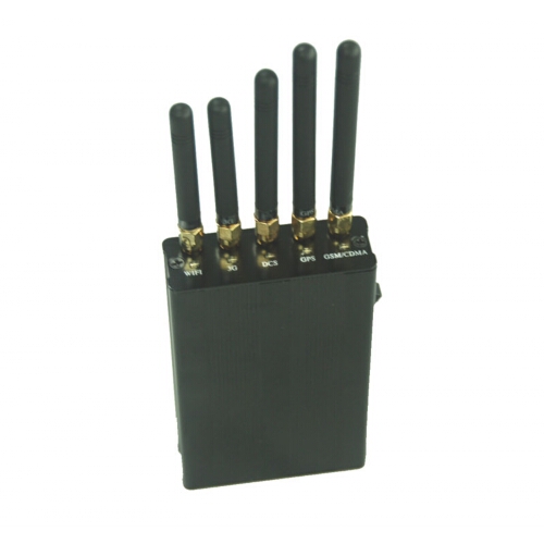 5 Antenna Hand held Wifi + GPS + WCDMA TD-SCDMA Cell Phone Jammer