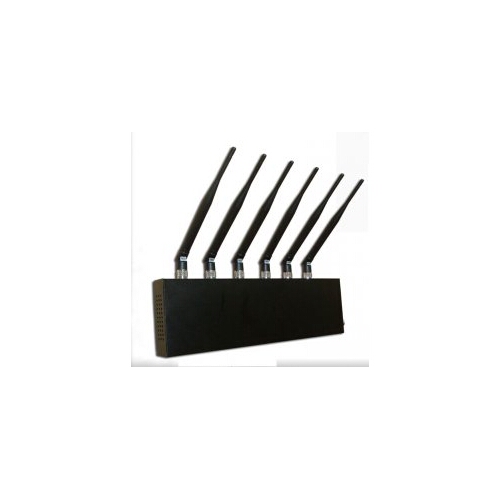 6 Antennas Desktop Mobile Phone + GPS + Wifi Jammer 20 Meters