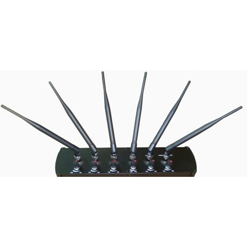 6 Antenna Adjustable Cellular Phone + GPS + Wifi Jammer 10W